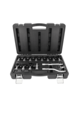 KS TOOLS 3/8" 12-kant-insteek-steeksleutelset met scharnier, 15-dlg, 10 - 22 mm - 913.3835