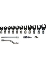 KS TOOLS 3/8" 12-kant-insteek-steeksleutelset met scharnier, 15-dlg, 10 - 22 mm - 913.3835