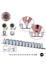 KS TOOLS 3/8" RESCUEpower Dopsleutelset, 13-dlg, 8-19mm - 913.3930