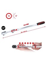 KS TOOLS 1/2" omschakelbare telescoopratel, extra lang, 72-tanden - 914.1205
