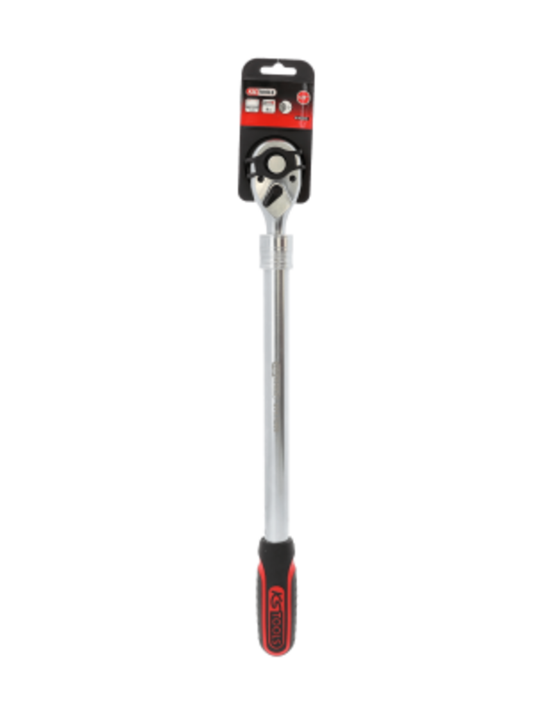 KS TOOLS 1/2" omschakelbare telescoopratel, extra lang, 72-tanden - 914.1205