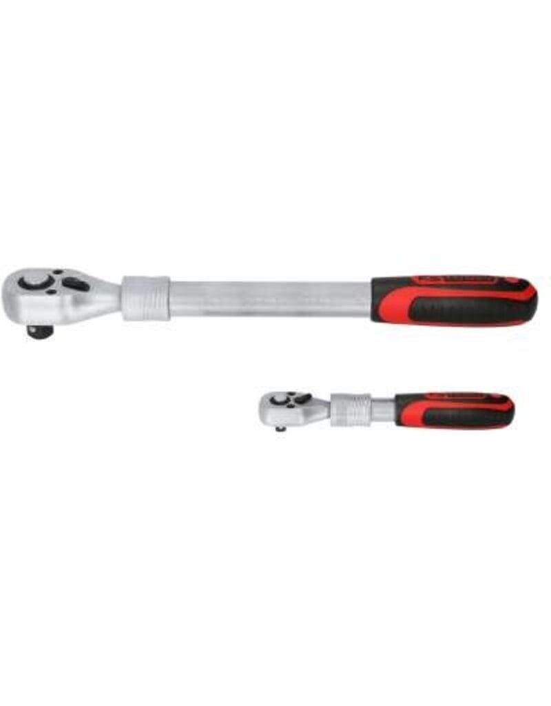 KS TOOLS 1/4" + 1/2" omschakelbare telescoopratelset, 2-dlg - 914.1412
