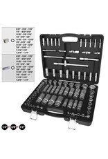KS TOOLS 1/4"+3/8"+1/2" dopsleutelset, 82 dlg, Engelse maten - 917.0082