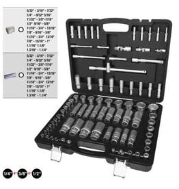 KS TOOLS 1/4"+3/8"+1/2" dopsleutelset, 82 dlg, Engelse maten - 917.0082