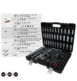 KS TOOLS 1/4"+3/8"+1/2" Dopsleutels, 133-dlg - 917.0133