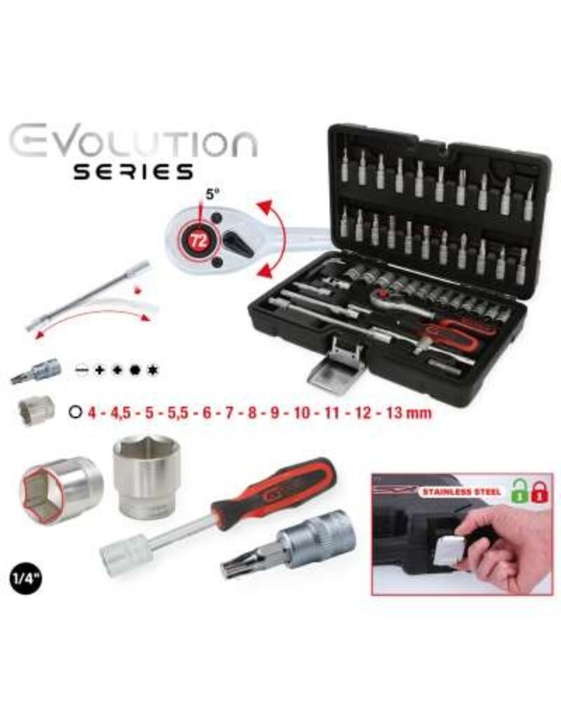 KS TOOLS 1/4" Dopsleutelset, 48-dlg - 917.0648