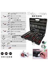 KS TOOLS 1/4"+3/8"+1/2" Dopsleutelset, 179-dlg - 917.0779