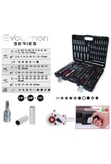 KS TOOLS 1/4" + 3/8" + 1/2" Dopsleutelset, 195-dlg - 917.0795