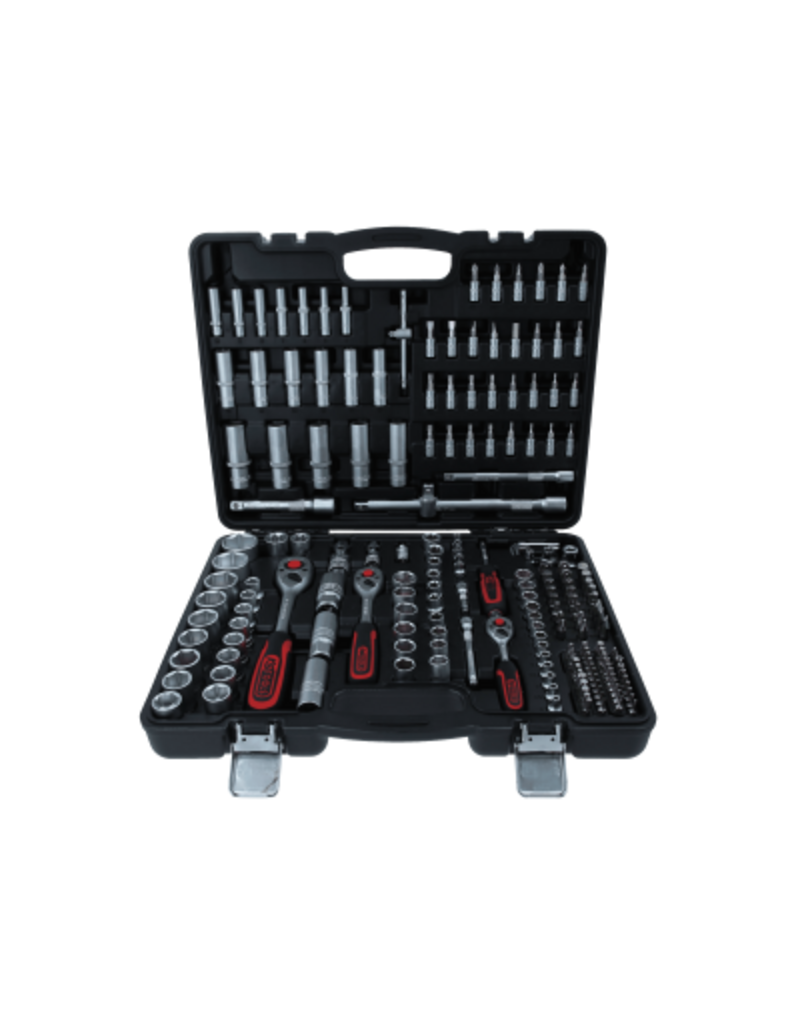 KS TOOLS 1/4" + 3/8" + 1/2" Dopsleutelset, 195-dlg - 917.0795