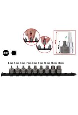 KS TOOLS 3/8" bit-dop inbus, kort, 9-dlg, 4 - 14 mm - 917.4000