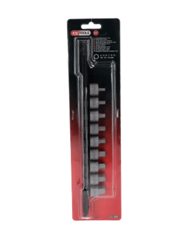 KS TOOLS 3/8" bit-dop inbus, kort, 9-dlg, 4 - 14 mm - 917.4000