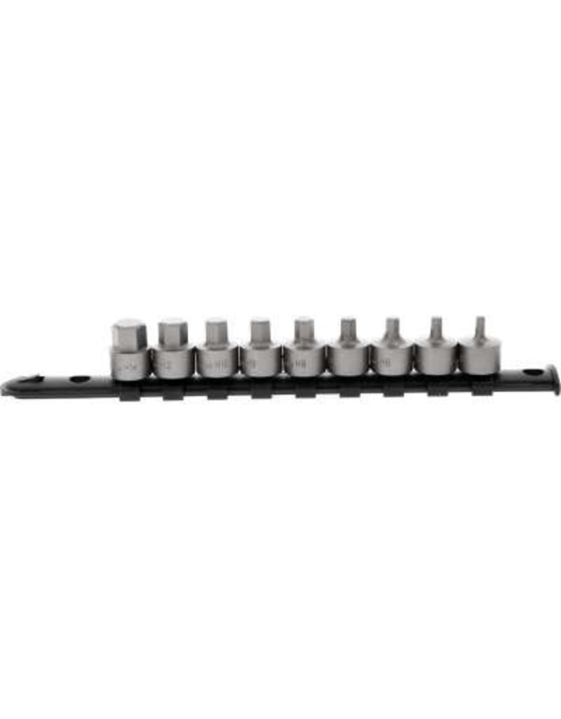 KS TOOLS 3/8" bit-dop inbus, kort, 9-dlg, 4 - 14 mm - 917.4000