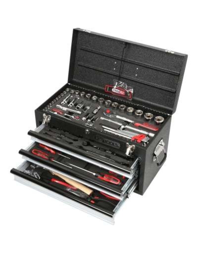 KS TOOLS 1/4"+1/2" CHROMEplus Universele-gereedschapset, 99-dlg GEAR - 918.0100