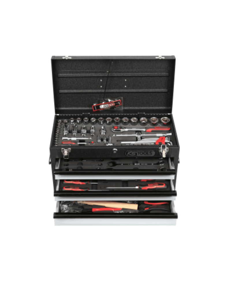KS TOOLS 1/4"+1/2" CHROMEplus Universele-gereedschapset, 99-dlg - 918.0200