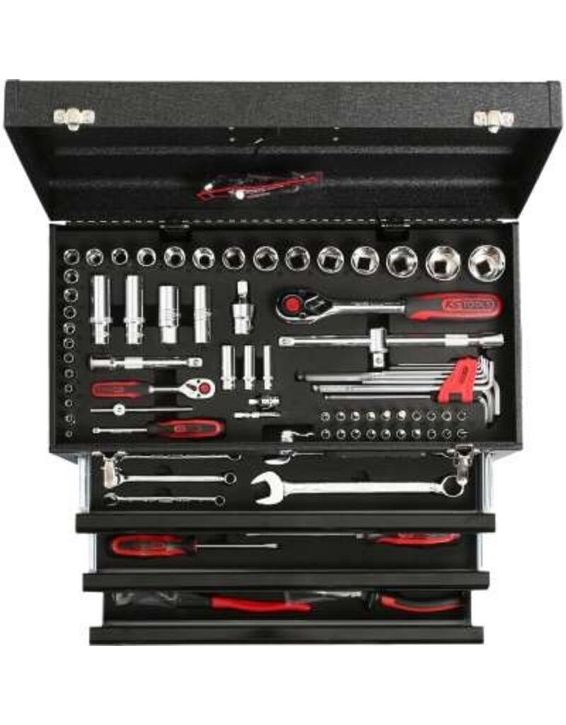 KS TOOLS 1/4"+1/2" CHROMEplus Universele-gereedschapset, 99-dlg - 918.0200