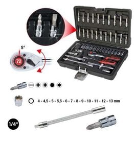 KS TOOLS 1/4" CHROMEplus Dopsleutelset, 48-dlg - 918.0648