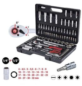 KS TOOLS 1/4"+1/2" CHROMEplus Dopsleutelset, 94-dlg - 918.0694