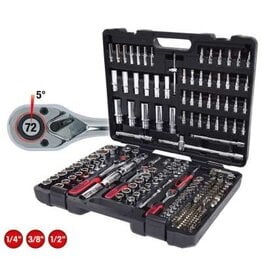 KS TOOLS 1/4" + 3/8" + 1/2" CHROMEplus Dopsleutelset, 195-dlg - 918.0795