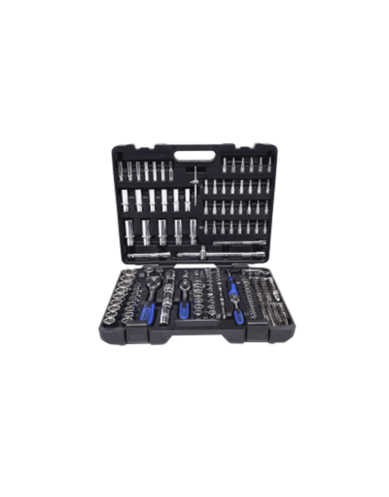 KS TOOLS 1/4" + 3/8" + 1/2" CHROMEplus Dopsleutelset, 195-dlg - 918.0795