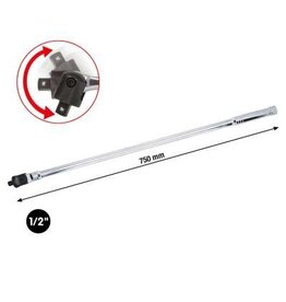 KS TOOLS 1/2" CHROMEplus Wringijzer met kniegewricht, 750mm - 918.1293