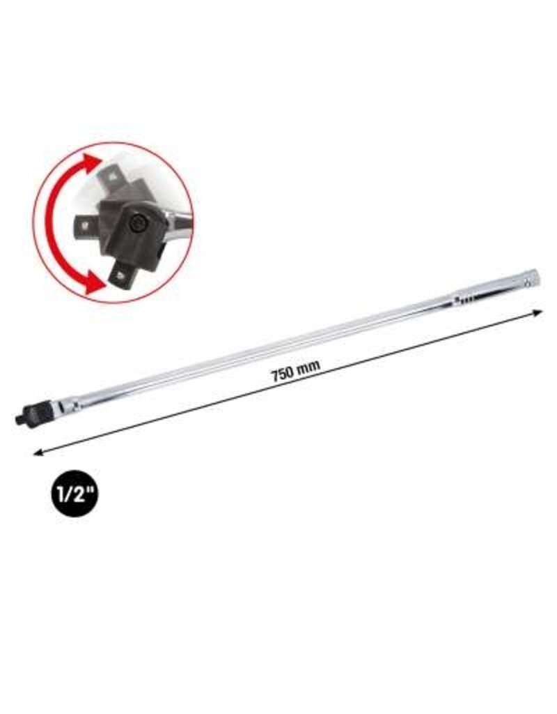 KS TOOLS 1/2" CHROMEplus Wringijzer met kniegewricht, 750mm - 918.1293