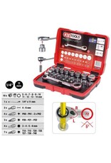 KS TOOLS 1/4" + 11 mm Doorgaande dopsleutel- en bitset, 31-dlg - 918.3050
