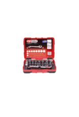 KS TOOLS 1/4" + 11 mm Doorgaande dopsleutel- en bitset, 31-dlg - 918.3050