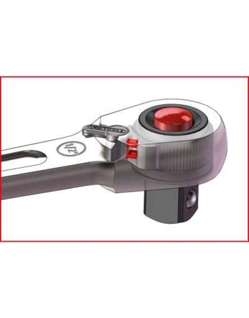 KS TOOLS SlimPOWER Omschakelbare ratelset, 2-dlg 1/4"+1/2" - 920.0002