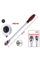 KS TOOLS 1/2" Monster omschakelbare ratel, lang, 100 tanden - 935.1295