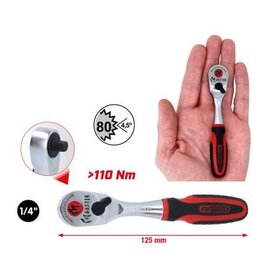 KS TOOLS 1/4" Monster Omschakelbare ratel, 80 tanden - 935.1490