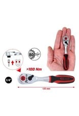 KS TOOLS 1/4" Monster Bit-omschakelbare ratel, 125mm - 935.1495