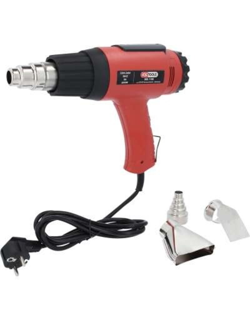 KS TOOLS Heteluchtpistool set, inclusief 4 opzetstukken - 960.1190
