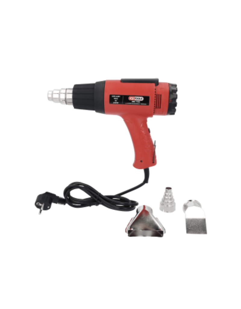 KS TOOLS Heteluchtpistool set, inclusief 4 opzetstukken - 960.1190