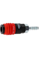 KS TOOLS 3-in-1 universele persluchtveiligheidskoppeling, 9 mm met slangtule - 999.9101