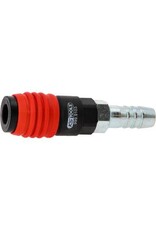 KS TOOLS 3-in-1 universele persluchtveiligheidskoppeling, 14,5 mm met slangtule - 999.9103
