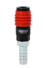 KS TOOLS 3-in-1 universele persluchtveiligheidskoppeling, 14,5 mm met slangtule - 999.9103