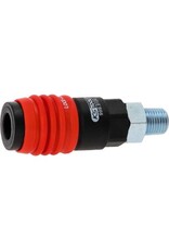 KS TOOLS 3-in-1 universele persluchtveiligheidskoppeling met 1/4" buitendraad - 999.9104