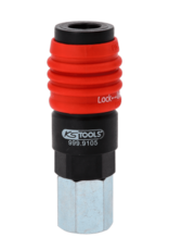 KS TOOLS 3-in-1 universele persluchtveiligheidskoppeling met 1/4" binnendraad - 999.9105