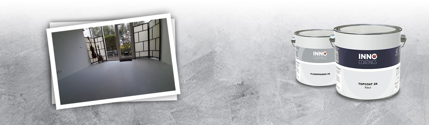 Geëgaliseerde cementdekvloer verven