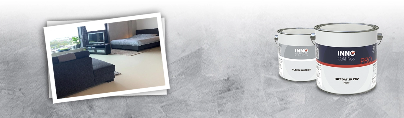 Anhydriet dekvloer verven in studio