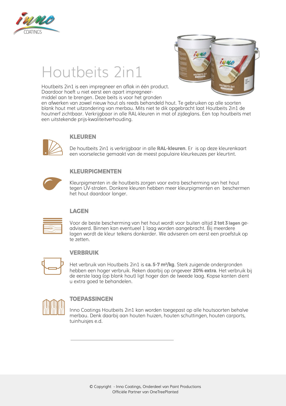 Beits Kleuren 2in1 Houtbeits Groene Beits