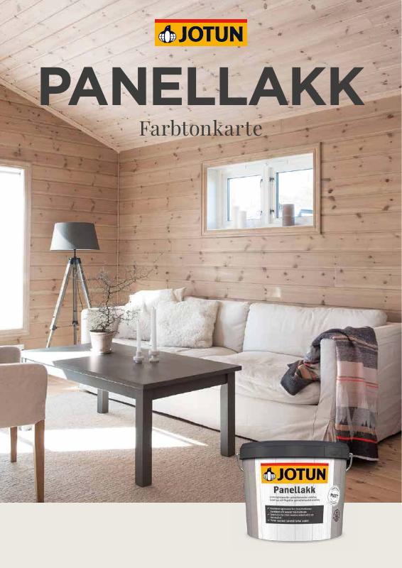 Jotun Panellakk Farbtonkarte — kleurenkaart voor matte Wohnraumlasur