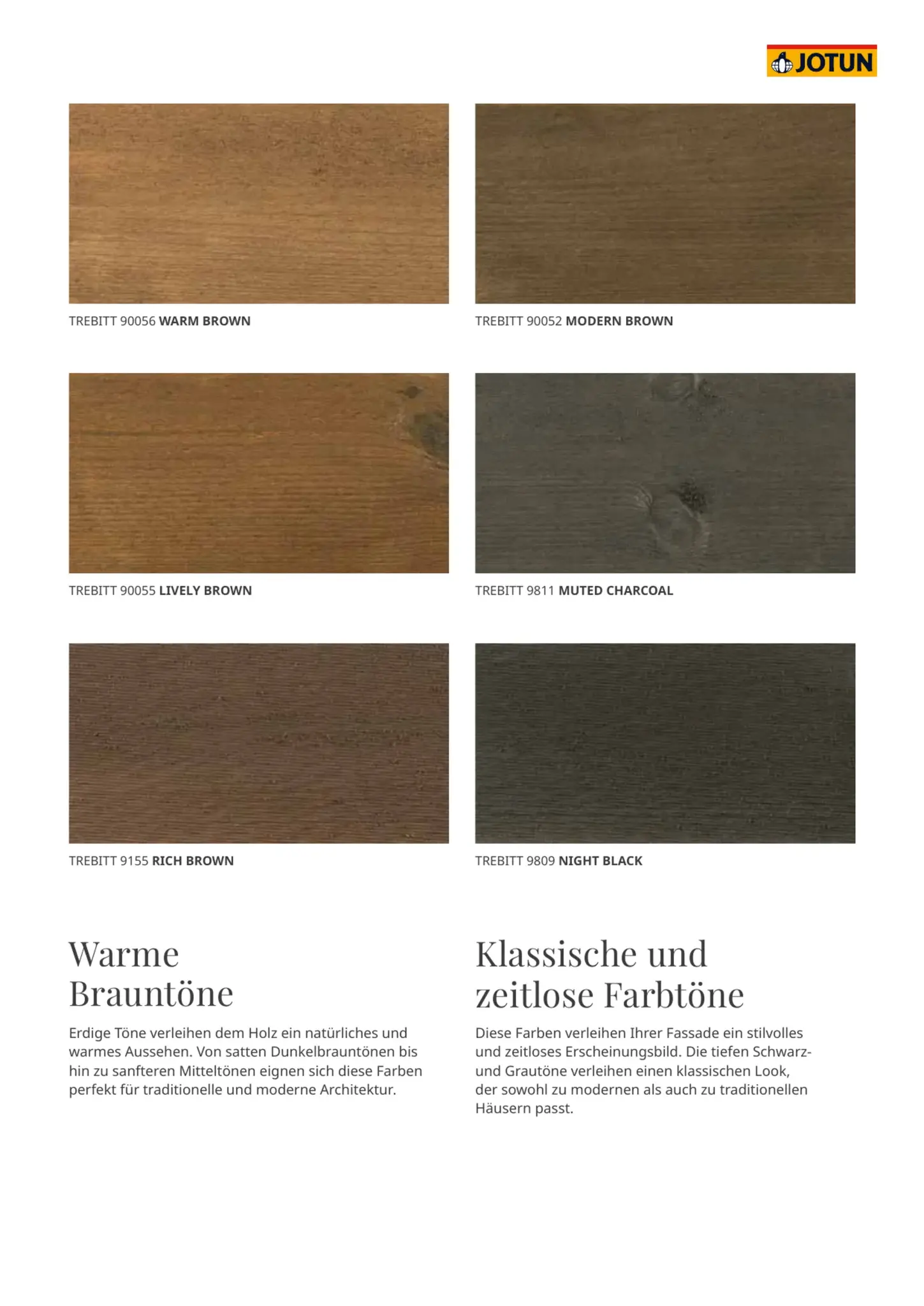 Jotun Trebitt Woodcare Farbtonkarte Seite 4