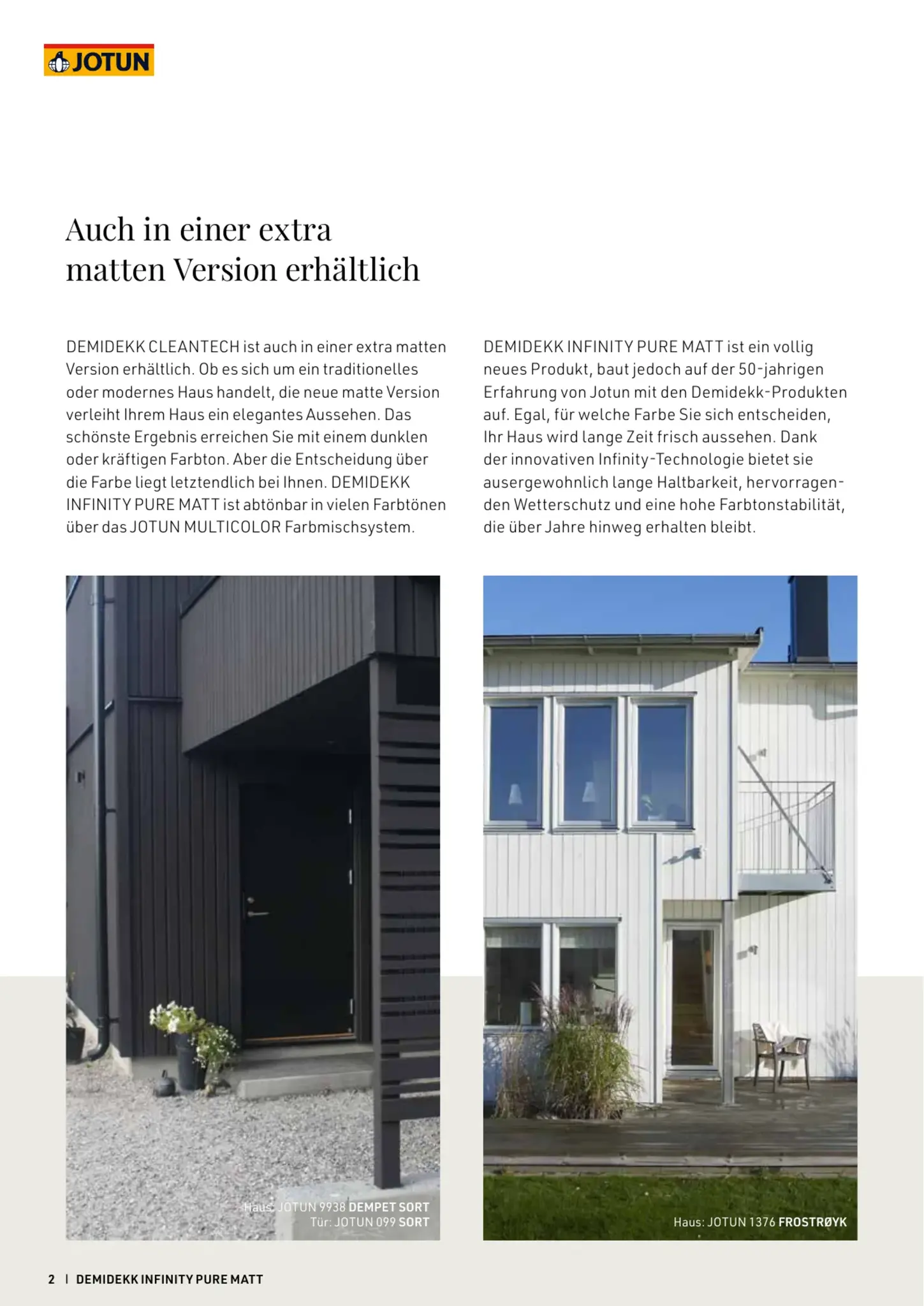 Broschüre Demidekk Infinity Pure Matt Seite 2