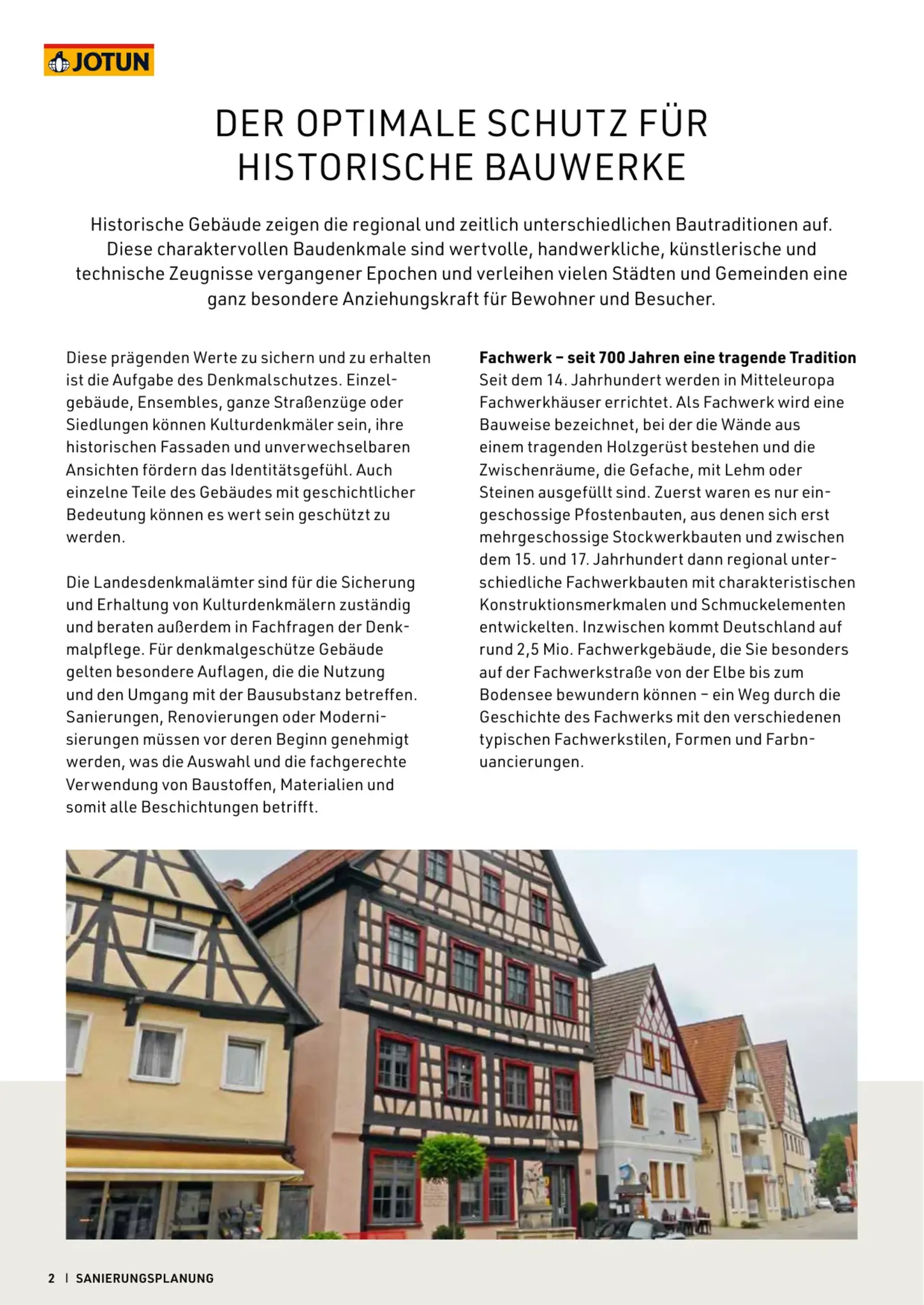 Jotun Denkmalpflege Broschüre Seite 2