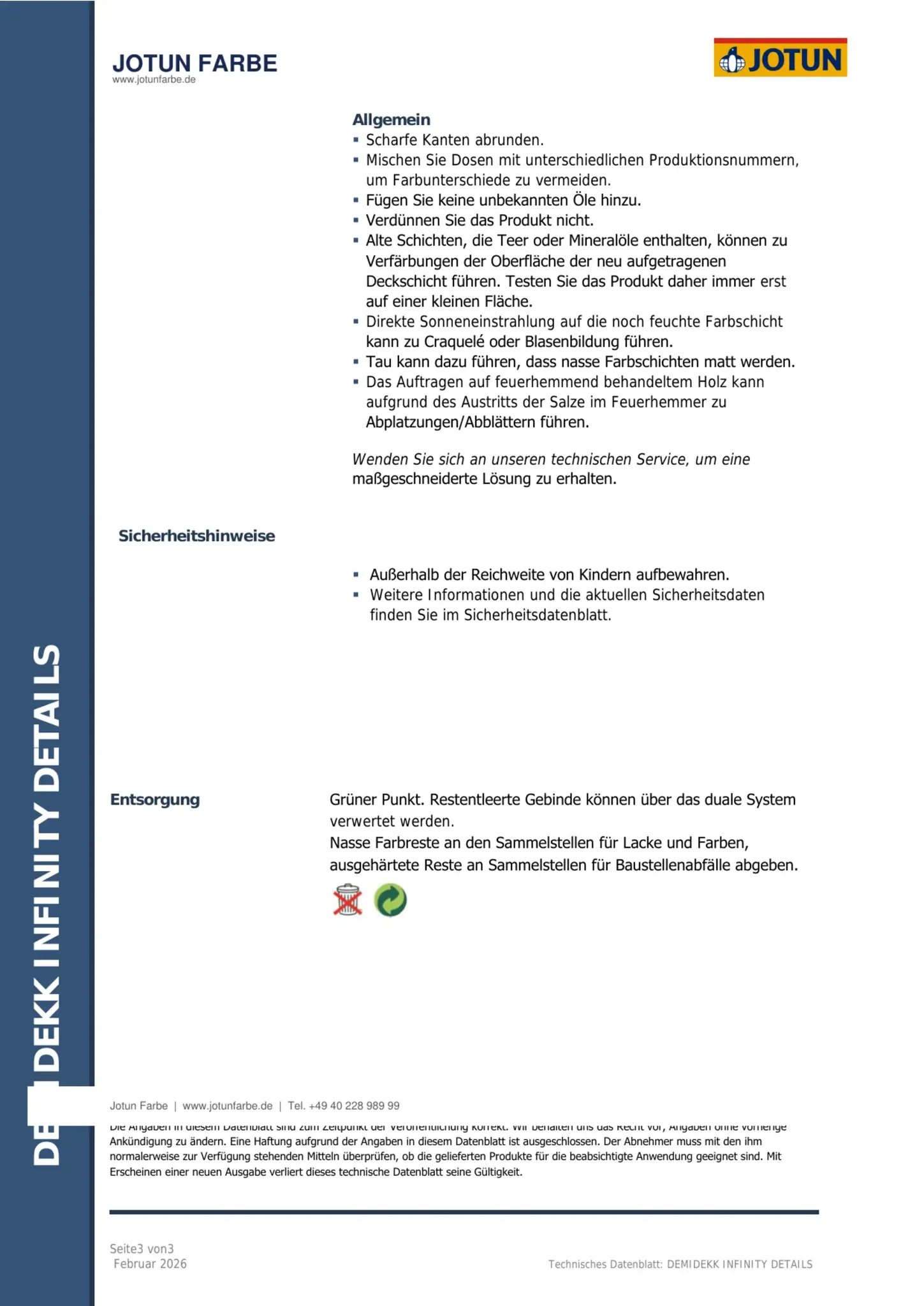 Technisches Datenblatt Jotun Demidekk Infinity Details Seite 3