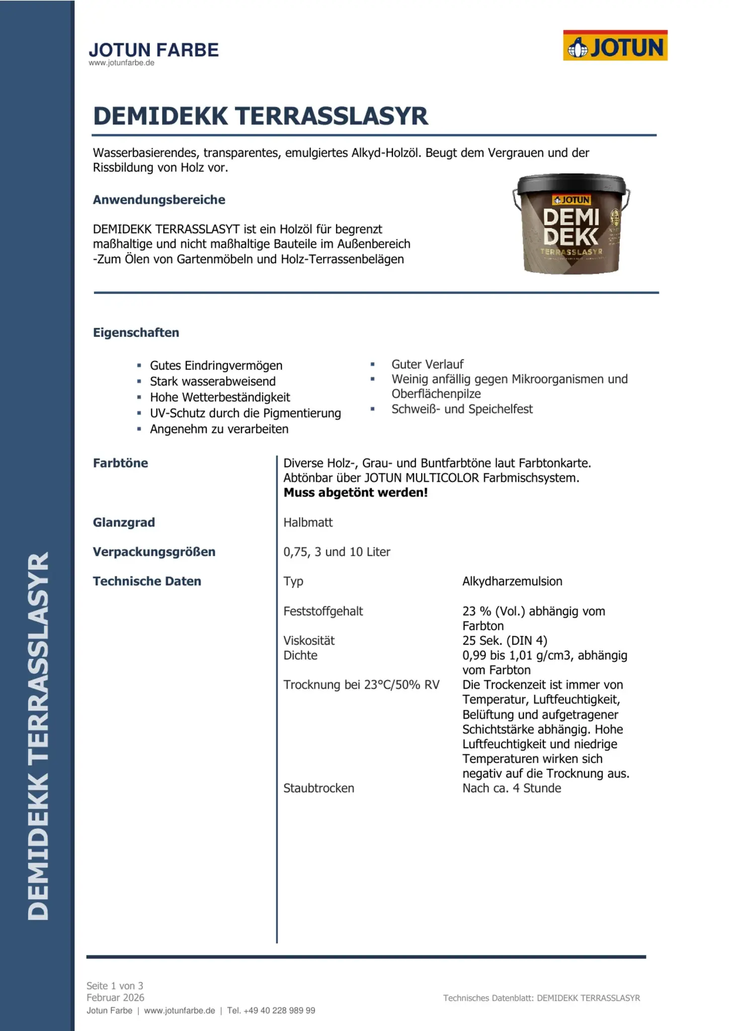 Technisches Datenblatt Jotun Demidekk Terrasslasyr Seite 1