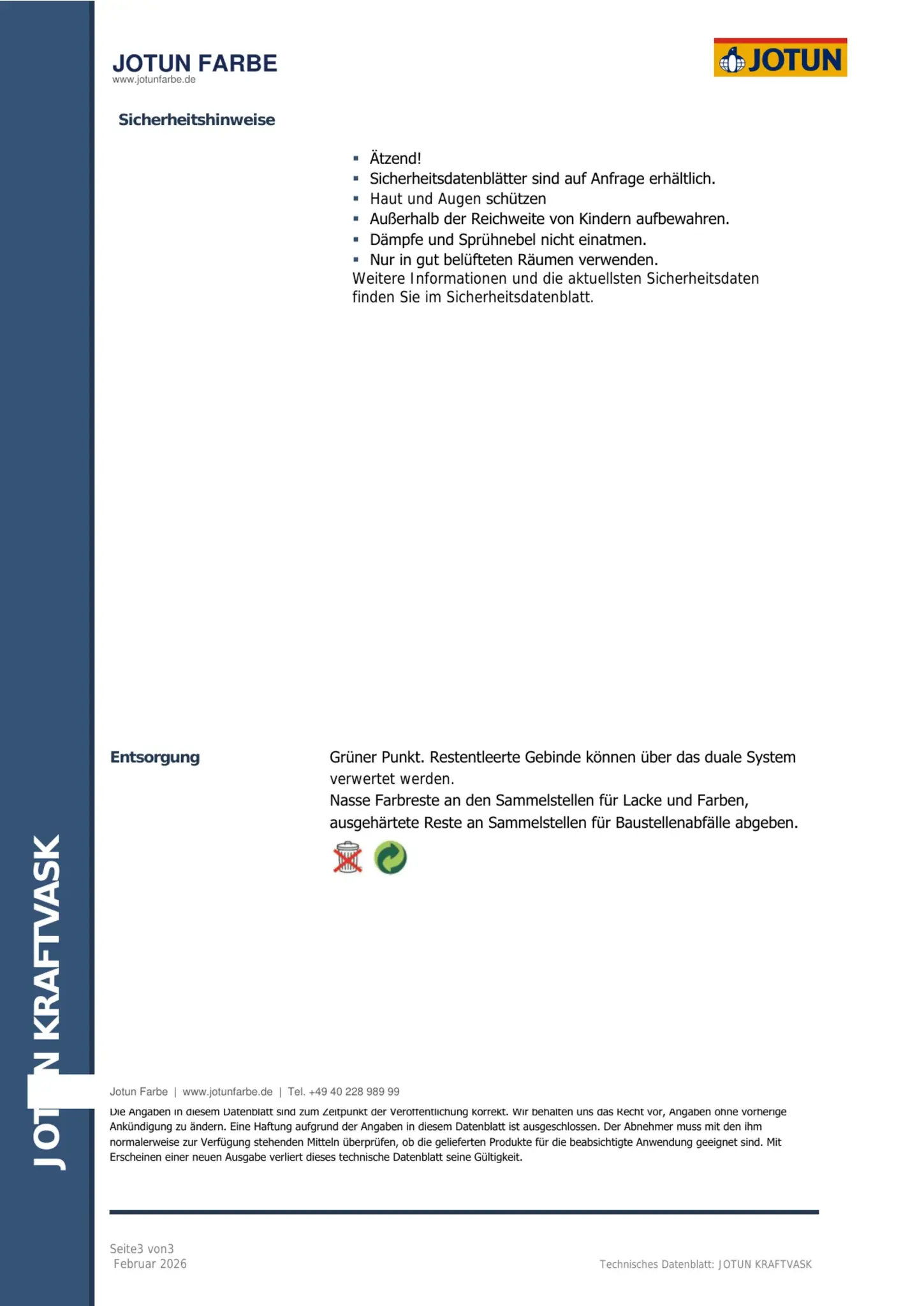 Technisches Datenblatt Jotun Kraftvask Seite 3