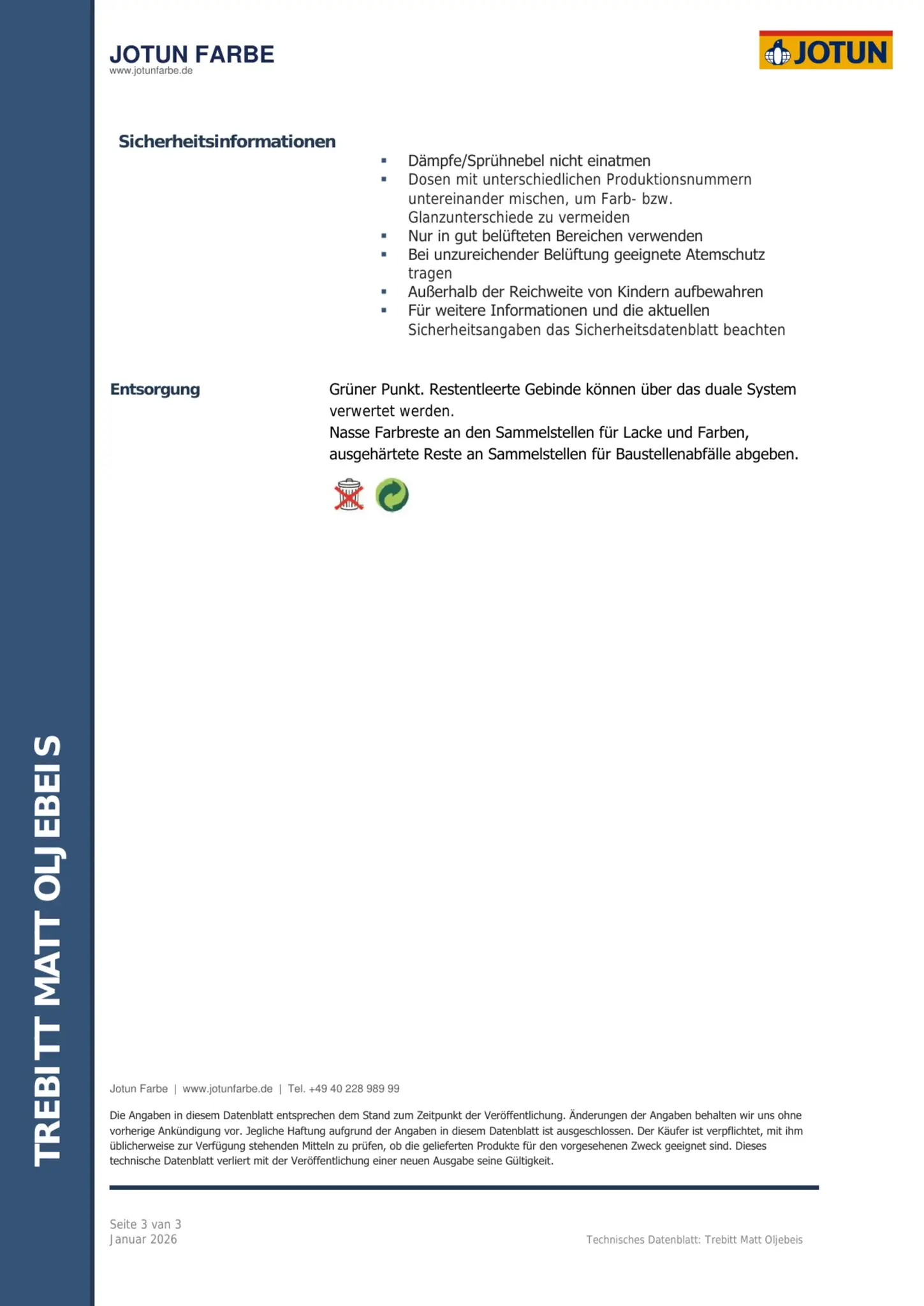 Technisches Datenblatt Jotun Trebitt Matt Oljebeis Seite 3