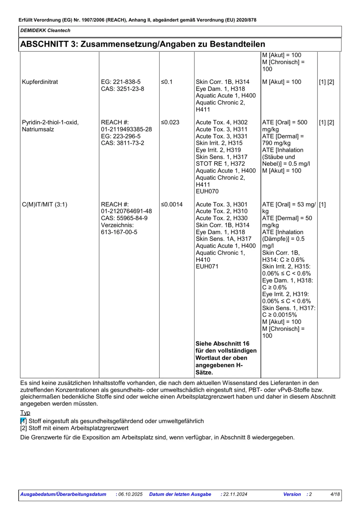Sicherheitsdatenblatt Jotun Demidekk Cleantech Seite 4